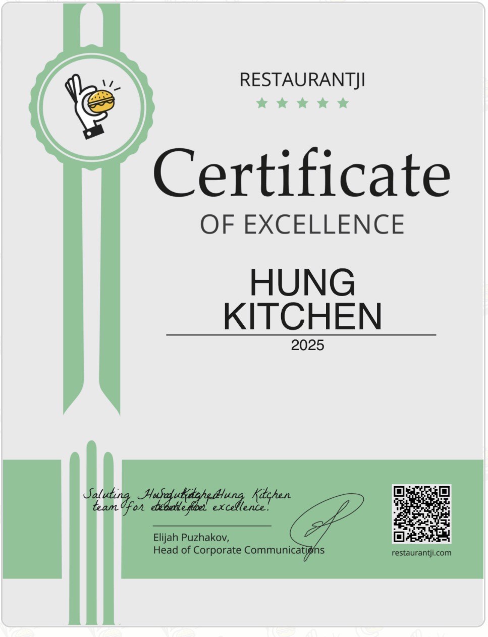 Hung Kitchen Recommended Restaurant Logo - Restaurantji